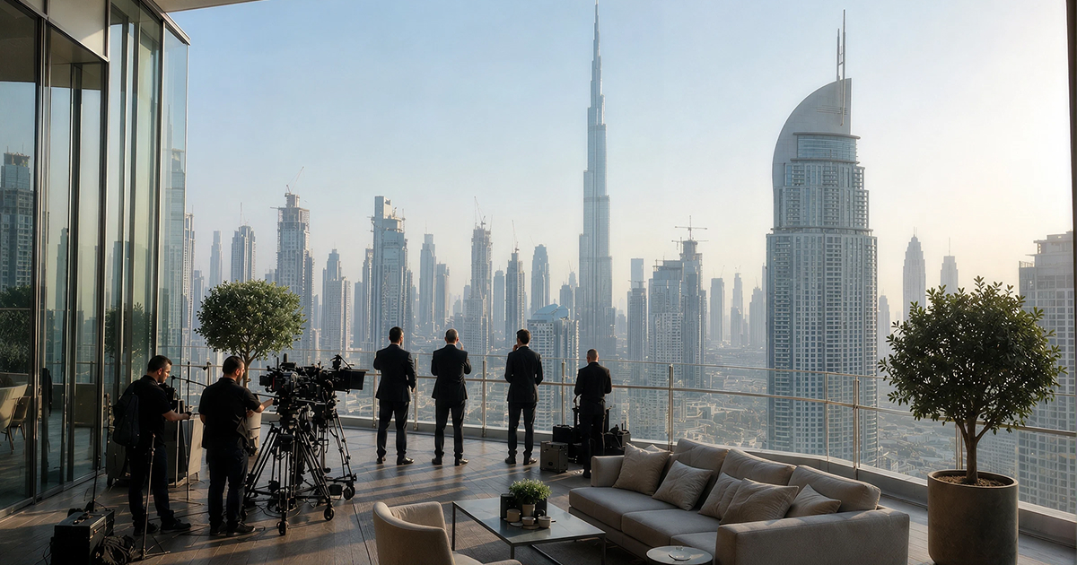 Digital marketing agency in Dubai with Burj Khalifa skyline view
